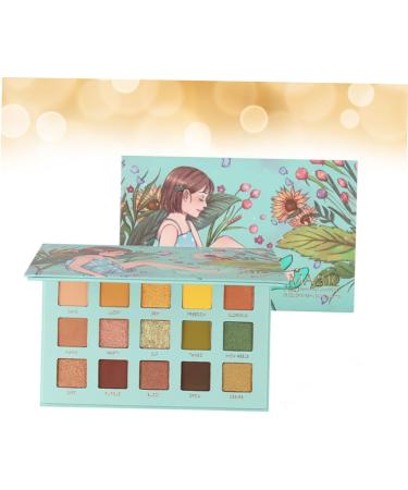 Healeved 1pc 15 Portable Eyeshadow Compact Cosmetic Pallet Makeup Accessories Female Eyeshadow Green 1 count (Pack of 1) Green - Buy Online on GoSupps.com