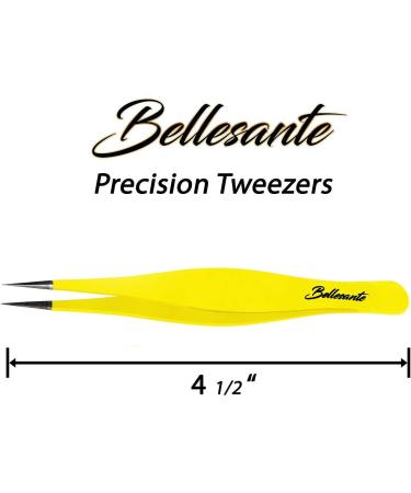 Bellesante 2 PCS Surgical Grade Precision Tweezers - Stainless Steel Sharp Tweezers for Ingrown Hair, Eyebrow Grooming, Splinter & Tick Removal - Needle Nose - Buy Online on GoSupps.com
