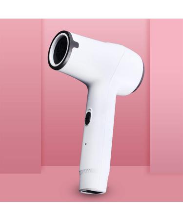 Khukam Cordless Hair Dryer with Charging Base Portable Travel Hair Dryers Lightweight Blow Dryer Rechargeable Wireless Hair Dryer Hot/Cold Air Gifts for Women/Mom White