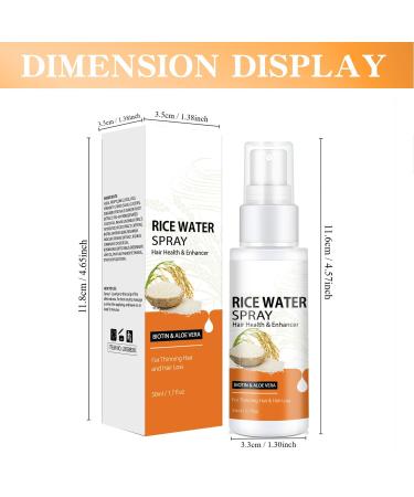 Rice Water Hair Growth Spray with Rosemary & Castor Oil - Stop Hair Loss & Promote Growth for Women & Men - Buy Online on GoSupps.com