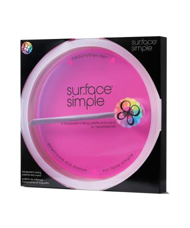 beautyblender sur.face simple Portable Clear Palette for Mixing and Matching Foundations and Creams  Includes a Mixing Makeup Wand