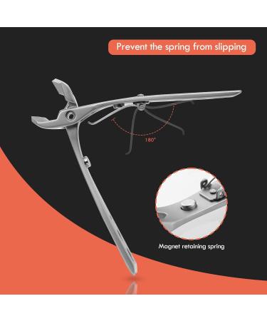 BEZOX Stainless Steel Ingrown & Thick Nail Clipper - Heavy Duty Toenail Clippers for Thick Nails with Nail File & Storage Pouch - Buy Online on GoSupps.com