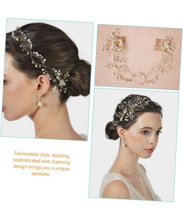 DOITOOL Crystal Double Hair Comb Bridal Hair Comb Wedding Hair Vine for Brides Bridal Hair Accessories for Wedding Decorative Hair Combs Bridesmaid Headgear Alloy Manual - Buy Online on GoSupps.com