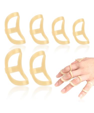 6 PCS Oval Finger Splints Trigger Finger Splint Brace Finger Joint Protectors Oval 8 Finger Splint Support for Arthritis Tendonitis Trigger Finger Thumb (3 to 8)