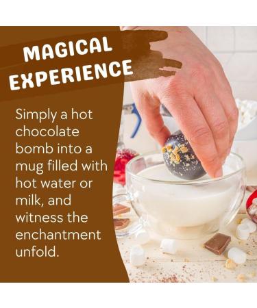 Hot Chocolate Bomb - 6 Flavoured Hot Chocolate Bombs with Marshmallow - Luxury Hot Chocolate Gift Set - Christmas Hot Chocolate Set for Kids and Adult - Christmas Stocking Filler - Buy Online on GoSupps.com