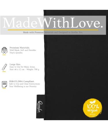 Buy Grain Cushion - 46x12 cm Cotton Warming Pillow | Wheat-Filled Soft Spelled Pillows for Back Neck & Shoulder Pain Relief | Perfect Gift - Black - Buy Online on GoSupps.com