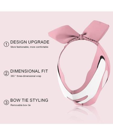 V Line Lifting Face Mask - Reusable V Shaped Slimming Strap for Sagging Skin & Double Chin Reduction - Pink Facial Lift Belt for Women - Buy Online on GoSupps.com