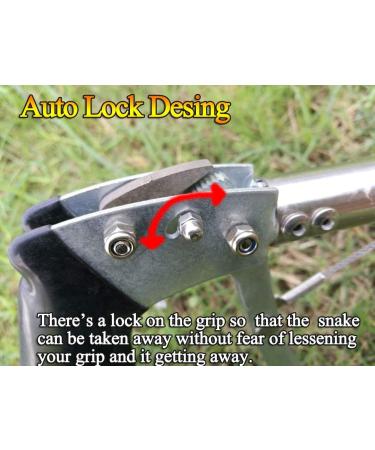 Ouronehome 60" Snake Tongs Foldable Reptile Grabber Catcher Wide Jaw Handling Tool with Auto Lock and Non-Slip Grip Handle - Buy Online on GoSupps.com
