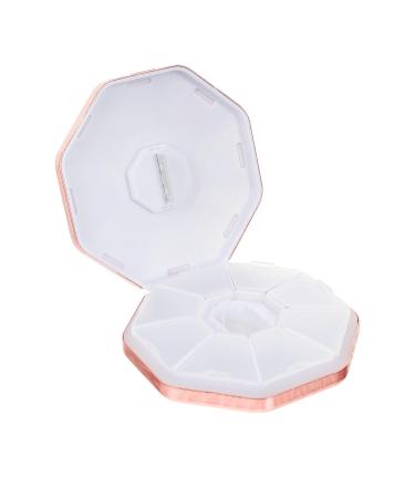 Healeved Aluminum Alloy Medicine Box Mini Purses 7 Day Pill Organizer Cutter Mini Cutter Mini Items for Purse 8.7x8.7cm Pink 8.7x8.7cm Pink