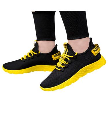 Chidy sneaker men running shoes street running shoes sneakers outdoor lightweight running shoes leisure breathable fitness shoes sports shoes 40 EU yellow