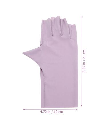 Beavorty 2 Pairs pink gloves UV protective gloves for manicure UV nail gloves UV protection gloves for nail manicure UV gloves nail art supplies nail art UV gloves fingerless Nylon gel - Buy Online on GoSupps.com