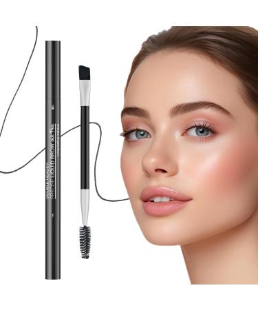 Curved eyebrow pen Natural Eyebrow Pen 2in1 eyebrow pencil eyebrow pencil eyebrow pen 2 fork tip natural waterproof eyebrow pen with micro fork tip and precise Brown - Buy Online on GoSupps.com