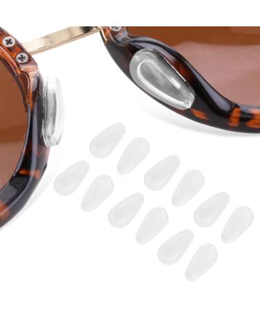 Curded 20 pairs of silicone glasses nose pads self -adhesive non -stick nose pads glasses airbag nose pads drop -shaped 3 mm thick for full format glasses sunglasses student glasses (white)