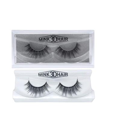 False Eyelashes 3D Faux Mink Fake Eyelashes Handmade Dramatic Thick Crossed Cluster False Eyelashes Black Nature Fluffy Long Soft Reusable(1PAIR) (SD 70)