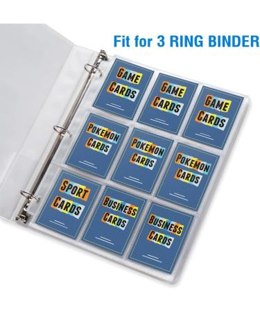 36 Pack 9 Pocket Page Protector - Sooez Trading Card Sleeves for 3 Ring Binder - Baseball, Sport, Game, and Business Card Holder - Buy Online on GoSupps.com