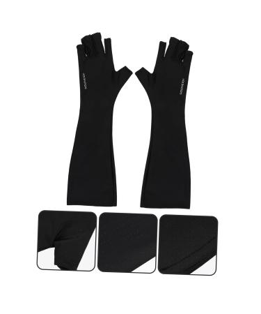 minkissy 1 Pair Nail Gloves Gel Nail Led Lamp Fingerless Gloves Gel Manicure Gloves Uv Shield Gloves Gloves Nail Art Tools Gloves Sun Protection Sleeve Mj03 Polyester 25X9X0.4CM - Buy Online on GoSupps.com