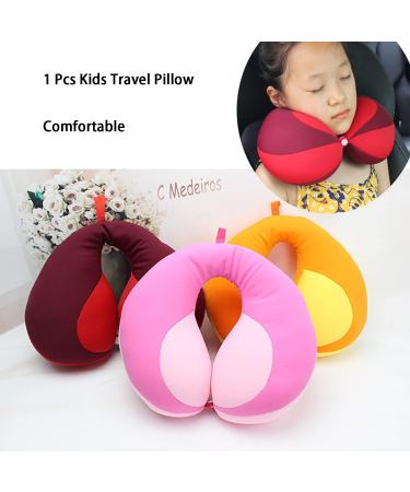 Kids Travel Pillow - Toddler Chin Supporting Neck Pillow for Safety & Comfort - Pink, Ages 0-10 - Buy Online on GoSupps.com