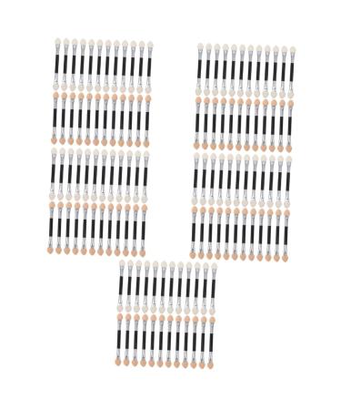 Healeved 120 Pcs Latex Eye Shadow Stick Eyeshadow Makeup Sticks Eye Shadow Brush Eyelid Applicator Plastic 7.5x1x0.5cmx5pcs Beige Khaki X5pcs