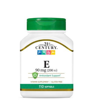 21st Century E 200 I.U. (Dl-Alpha) Softgels 110 Count (Pack of 2)