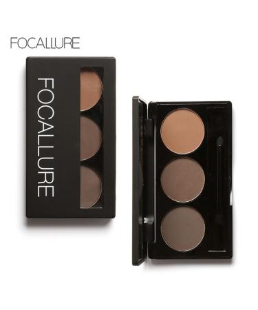 Durable Eyebrow Powder Palette - 3 Color Waterproof Eyebrow Makeup for Perfect Brows - Buy Online on GoSupps.com