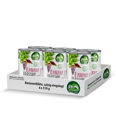 Nature's Charm Banana Blossom in Brine Salted pickled banana blossoms Ideal for baking grilling and cooking 6 x 510 g