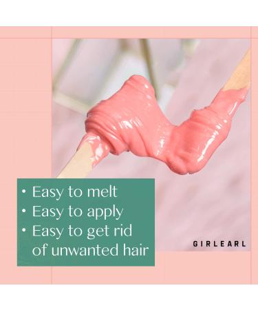 GIRLEARLE Hard Wax Beads 1lb - Rose Formula Hair Removal Wax for Sensitive Skin - Ideal for Full Body, Facial, Bikini, and Legs - Pink Wax Refill for Women and Men - Buy Online on GoSupps.com