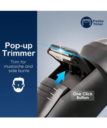LOBINH Electric Razor for Men - 100% Washable Rechargeable Rotary Shaver Cordless Wet & Dry with Fast Charging 4D Floating Head & Pop-up Trimmer - Buy Online on GoSupps.com