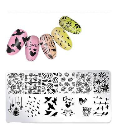Hongma Nail Stamping Stencils Metal Plates Manicure Nail Art DIY Tool Set MULTIWAY