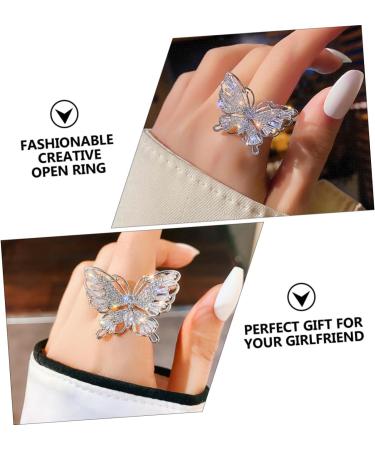 minkissy Ring Women Jewelry Gothic Fashion Finger Accessory Bithday for Women Nail Art Decoration Rhinestone Jewelry Finger Jewelry Copper Temperament Birthday Present Miss - Buy Online on GoSupps.com