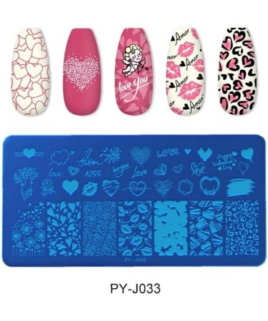 Valentine's Day Nail Stamping Plates | Rose Flower Design | Stainless Steel Nail Art Tools for Perfect Manicure - Buy Online on GoSupps.com
