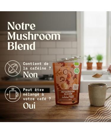NaturaleBio M lange de Champignons en Poudre 200g. Renforce l' nergie la fonction cognitive la sant intestinale et le syst me immunitaire. Bio vegan sans gluten et non-OGM. Facile consommer. M lange de champignons 200 g (Lot de 1) - Buy Online on GoSupps.com