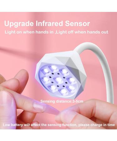 Sumozo UV LED Nail Lamp - Cordless Fast Curing Gel Polish Dryer | Rechargeable Gooseneck Flash Cure Light for Acrylic Nail Extensions - Buy Online on GoSupps.com