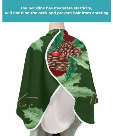 Buy Christmas Barber Cape - Adjustable Hair Cutting Cape for All Ages | Berries & Pinecone Design | Perfect Holiday Gift - Buy Online on GoSupps.com