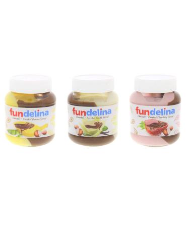 Fundelina Chocolate Hazelnut Banana, Vanilla & Strawberry Spread Bundle Pack 368g, 3 Pack Bundle 3 Pack