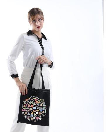 MNIGIU Las Vegas Tote Bag Las Vegas Souvenir Gift Las Vegas Travel Bag Las Vegas Housewarming Gift Las-v Black - Buy Online on GoSupps.com
