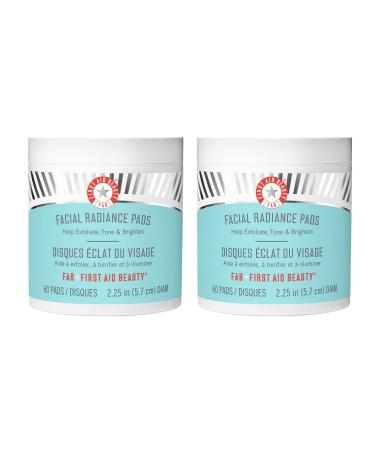 First Aid Beauty Facial Radiance Pads  Daily Exfoliating Pads with AHA that Help Tone + Brighten Skin  2 Packs, 120 Count 60 Count (Pack of 2) - Buy Online on GoSupps.com