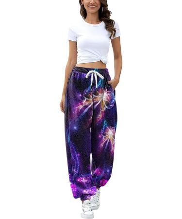 Womens Comfy Gym Sports Joggers Sweatpant Loose Elasticated Trouser Causal Athletic Workout Track Sweat Jog Pants Jogging Bottoms Lounge Wear XXL 310-djufh-purple-a - Buy Online on GoSupps.com