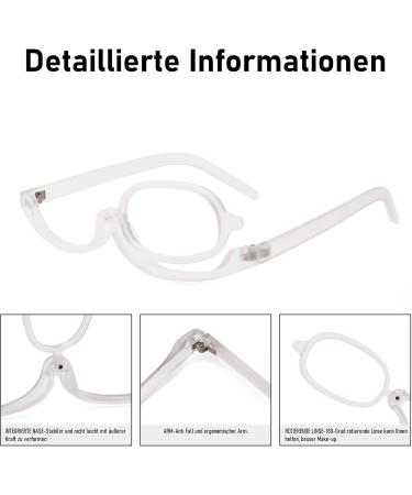 Kodilin Women Sortchable Rotatable Foldable Make-Up & Reading Glasses | 3.5x Transparent Lens | Perfect Make-Up Aid - Buy Online on GoSupps.com