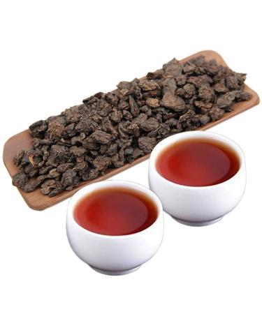 HELLOYOUNG 250g de th Pu'er aux fossiles du Yunnan th vert chinois original de fabrication traditionnelle naturel et sans additifs cors