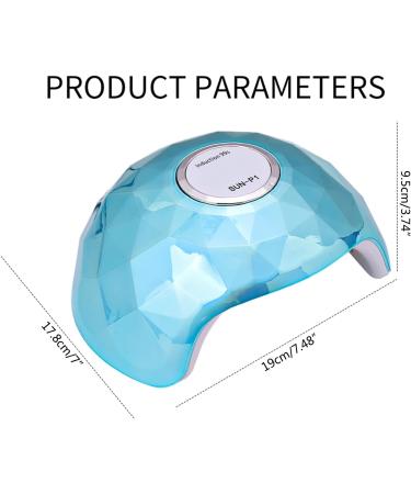 54W Nail Dryer For Gel And Regular Polish Nail Dryer Curing Lamp Uv Led Nail Lamp UV Light For Nails Fast Drying Uv Light For Nails Professional Automatic Blue - Buy Online on GoSupps.com