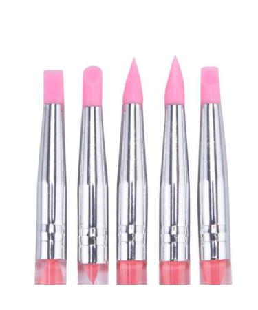 Nail Art Silicone Pens - Dual-Sided Brush Set (5 Pieces) for Creative Nail Design | International Shipping - Buy Online on GoSupps.com