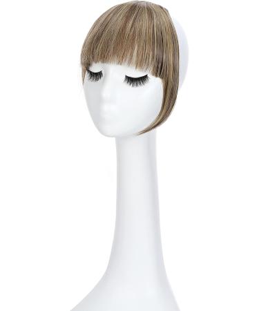 Clip In Bangs Hair Extensions - Dark Brown & Gold Blonde | Neat Fringe Hairpiece for Women - Buy Online on GoSupps.com