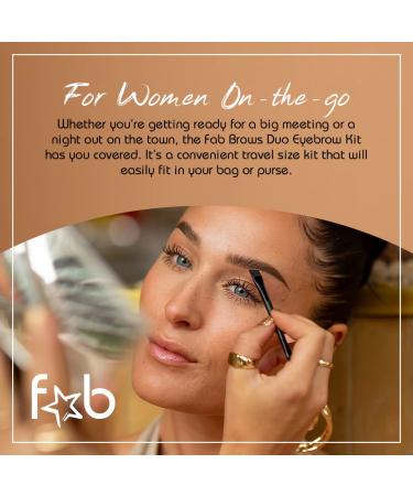 Fab Brows Duo Kit - Slate & Black | Ultimate Eyebrow Shaping & Definition | International Shipping Available - Buy Online on GoSupps.com