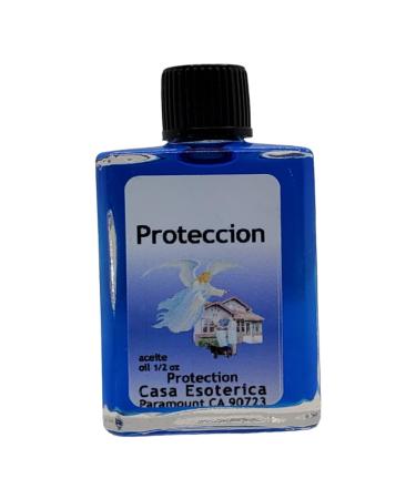MAGICK SPACE Protection Oil (Proteccion Aceite) Spiritual Anointing Oil by CASA ESOTERICA For Safety & Defense - Against Negative Energy & Harm-0.5 FL OZ (1PACK)