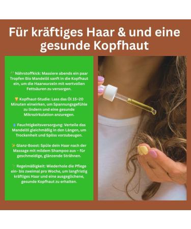 Coldpressed organic almond oil premium massage skin and hair care oil aromatherapy nail care without additives Nakobe 500 ml - Buy Online on GoSupps.com