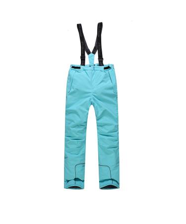 PHIBEE Boys' Waterproof Breathable Polyester Snowboard Ski Pants Blue 8