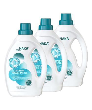 HAKA down detergent set of 3 60 washes increases the thermal insulation of the lining 3 x 1 l 1 l (pack of 3)