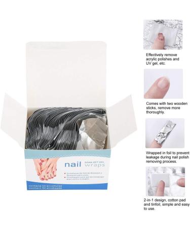  Taidda Taidda Pack of 50 Disposable Aluminum Foil Nail Polish Removers for Acrylic and UV Gel Polish - Quick and Convenient for Healthy and Hygienic Use - Buy Online on GoSupps.com