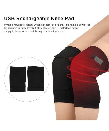 Electric Heated Knee Pads - USB Rechargeable Knee Warmer Brace for Elderly Adults - Comfortable Relief - Buy Online on GoSupps.com