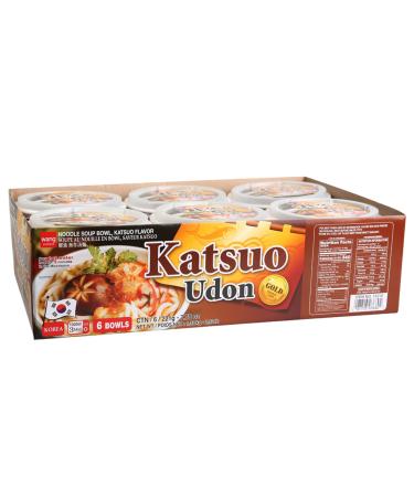 Wang Katsuo Udon Bowl - Rich and Sweet Noodles for Slurping - 7.79oz (Pack of 6) - Buy Online on GoSupps.com